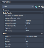 Properties panel in AutoCAD
